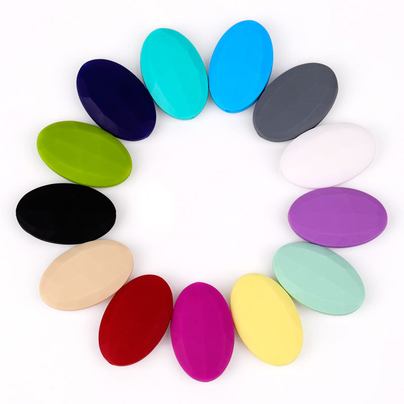 Flat Oval Silicone Beads Supplier