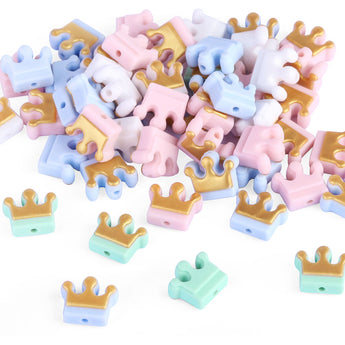 Crown Silicone Beads