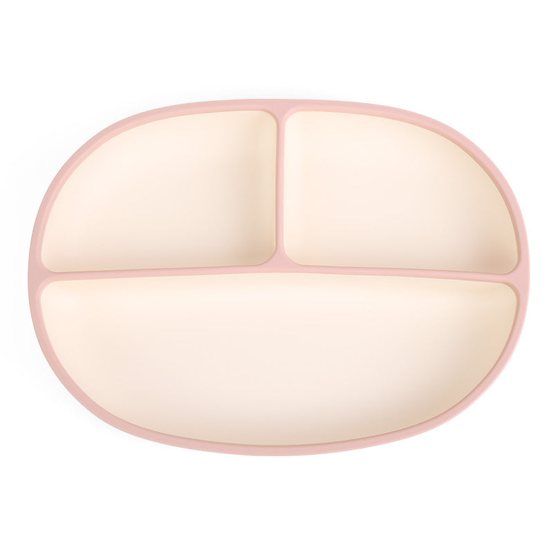 Silicone Divided Oval Two-color Plate