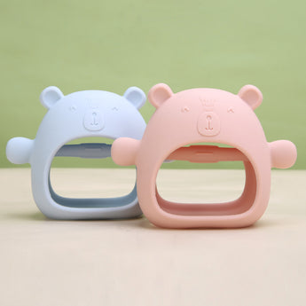 Custom Silicone Teether Mitten Bear