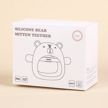 Custom Silicone Teether Mitten Bear