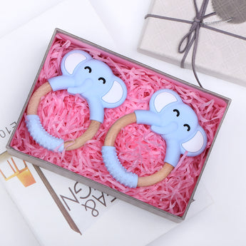 Wholesale Elephant Wood Silicone Teether