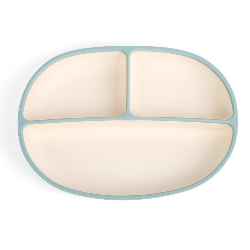 Silicone Divided Oval Two-color Plate