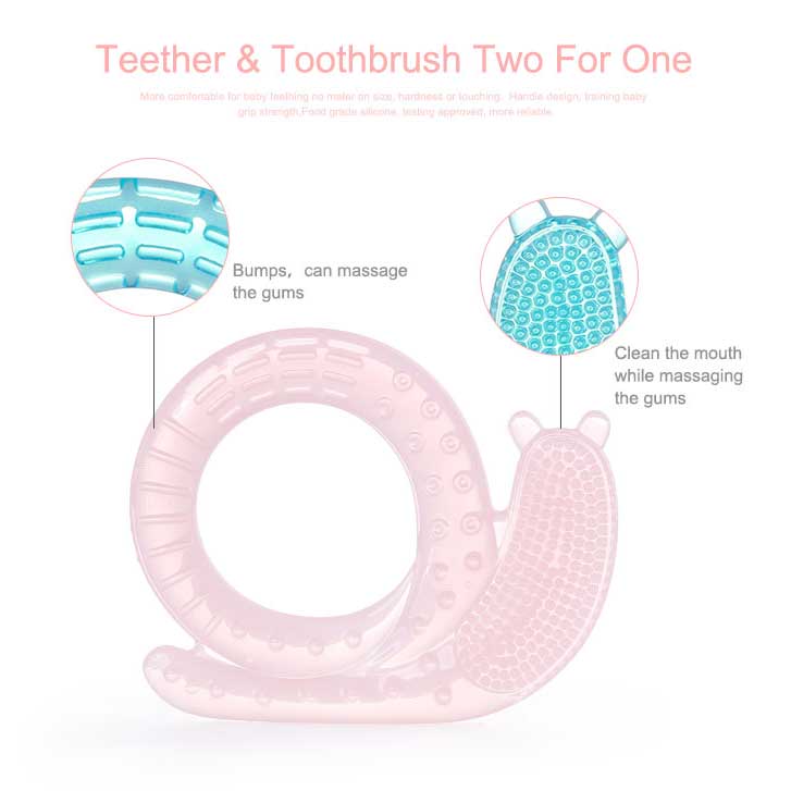 Snail Double-Sided Bristles Teether