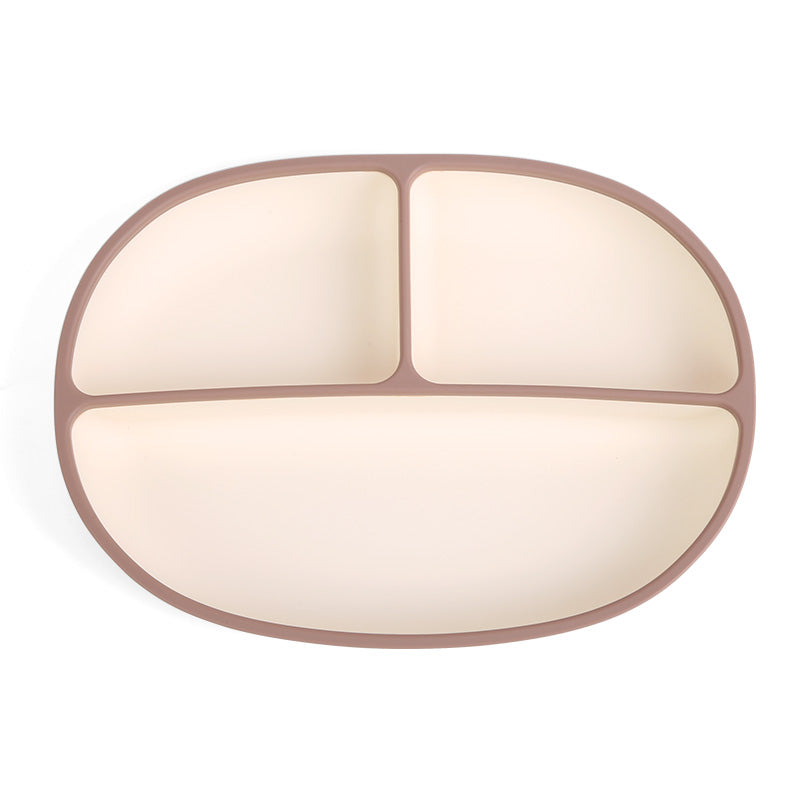 Silicone Divided Oval Two-color Plate