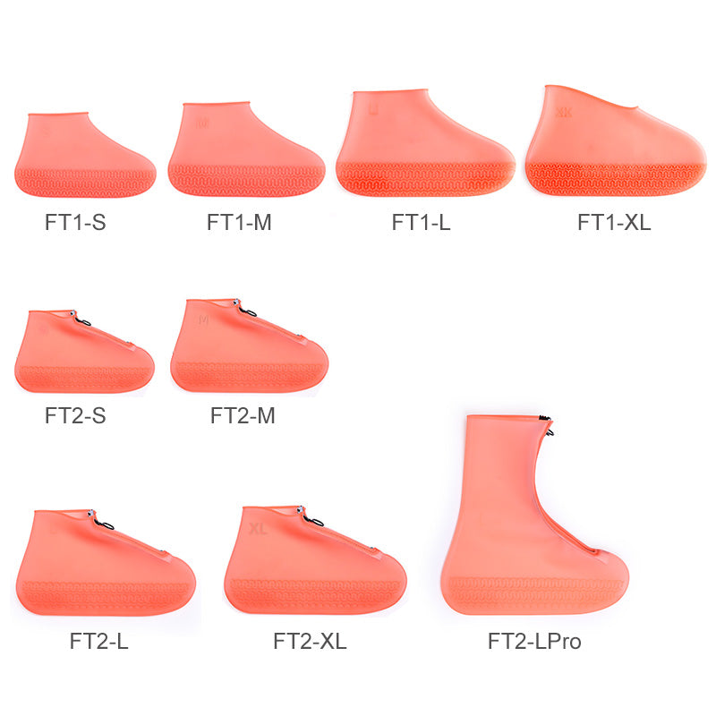 Zipper silicone shoe cover