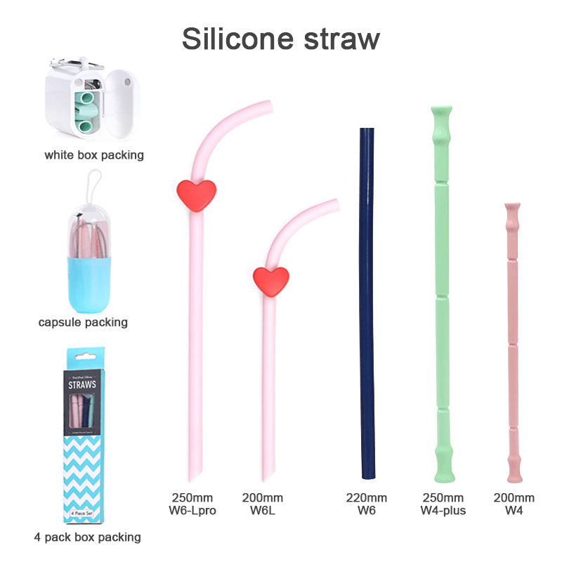 Cute Reusable Silicone Straws