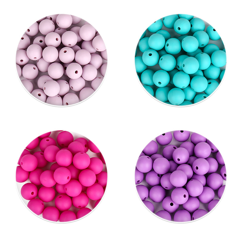 18mm Round Teething Beads Bulk Loose Chew Silicone Beads BPA Free Whol –  Rosebeading Official