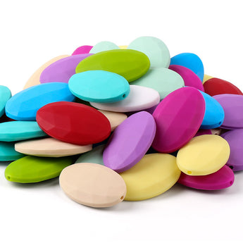 Flat Oval Silicone Beads Supplier