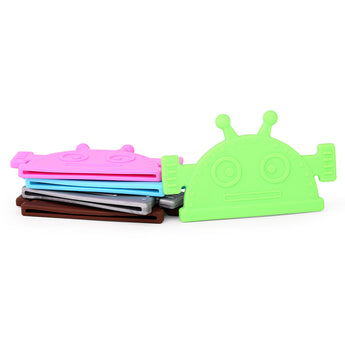 Robot Silicone Teether Bib