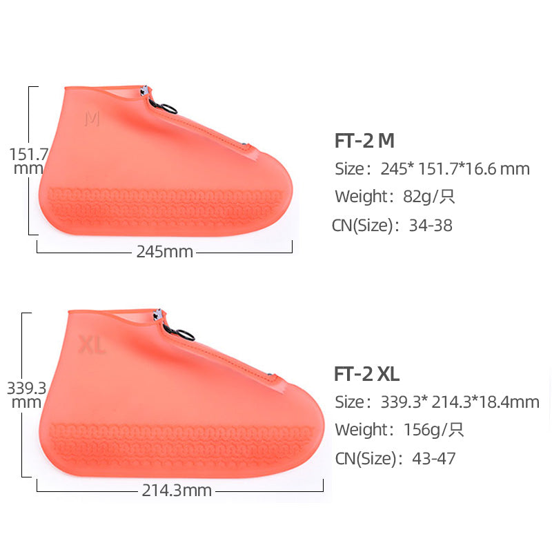 Zipper silicone shoe cover