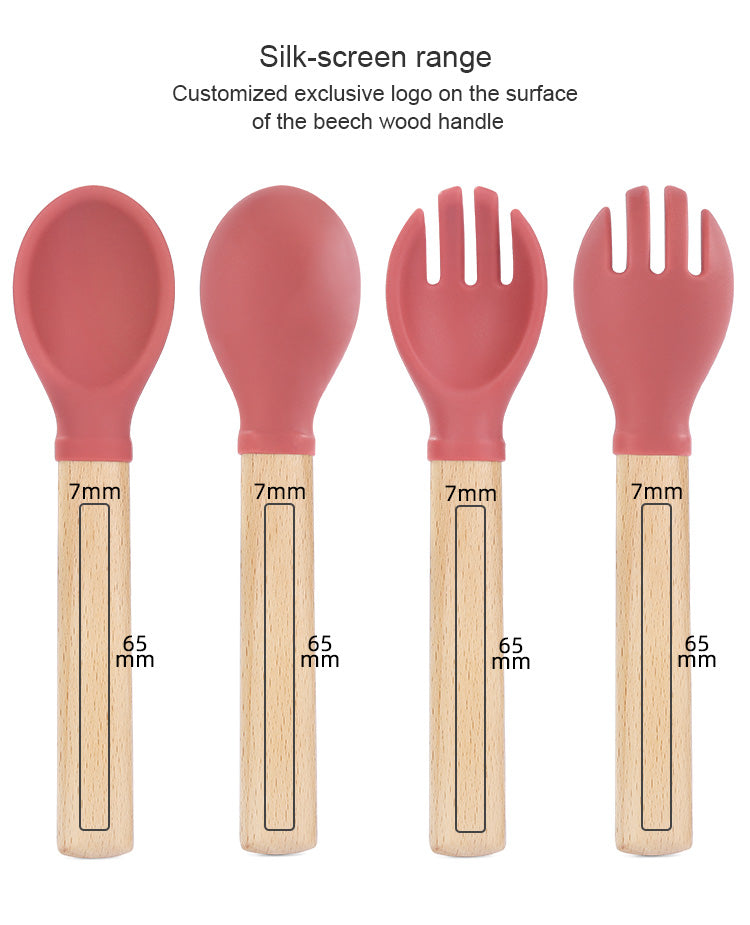 Silicone Spoon Wood