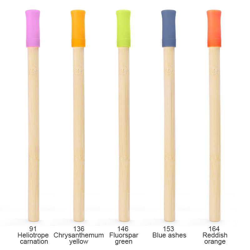 Silicone Tip Bamboo Straw