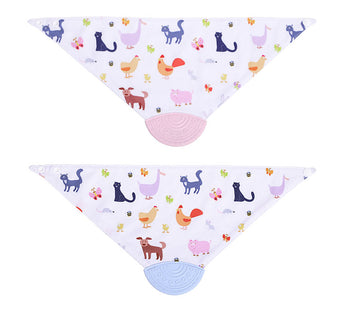 Cotton Bib With Teether
